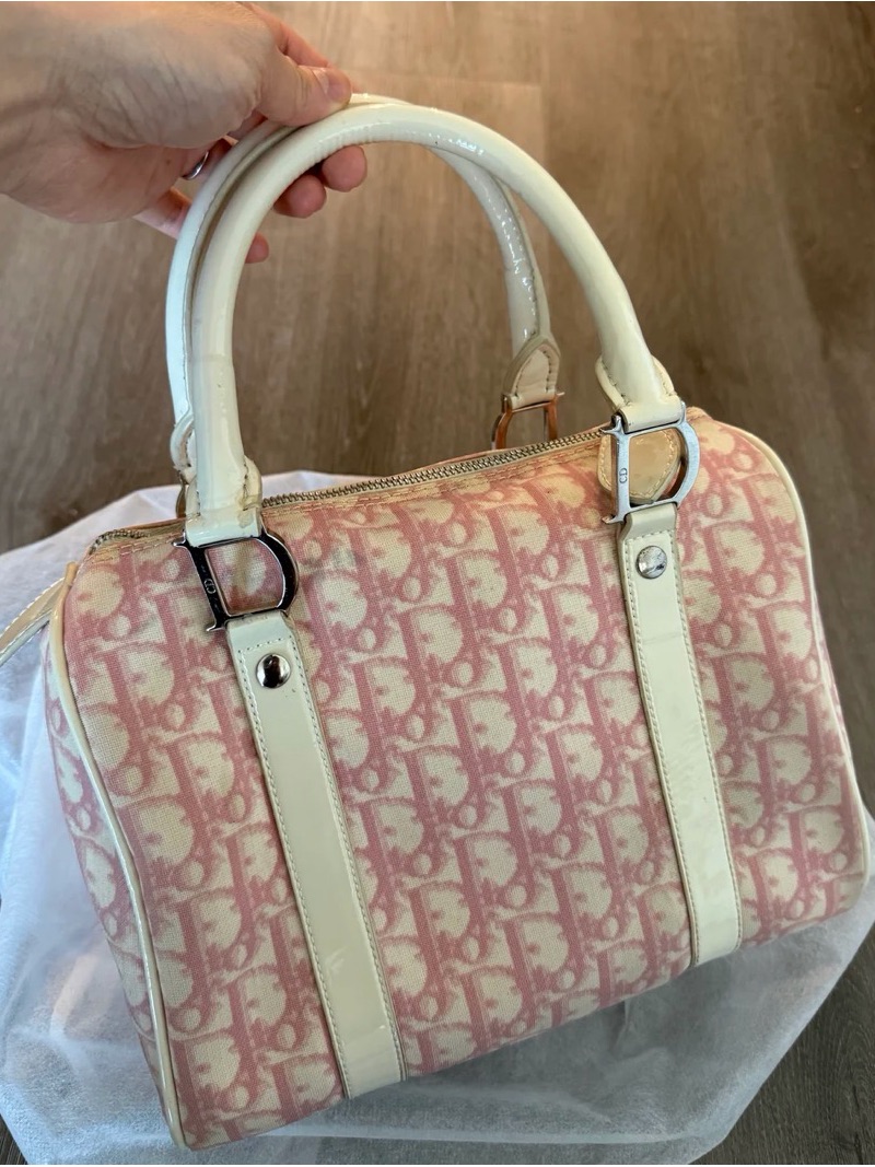 Dior Trotter Bag Pink Monogram Canvas Satchel